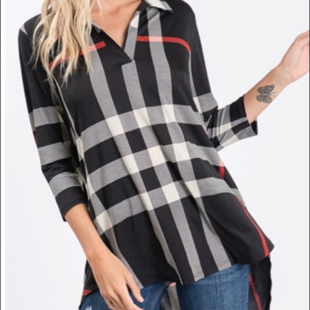 Plaid tunic